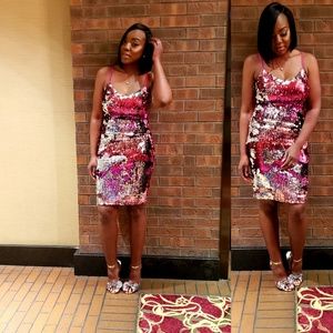 Multicolor Sequin Dress